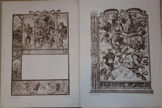 Hoffman, Julius - Ahnenreihen aus dem Stammbaum des Portugiesishen Konighauses, a folio containing 13 plates of armorials of Portuguese